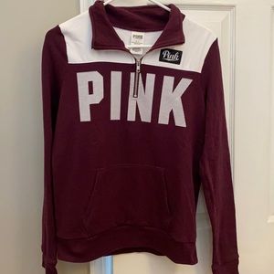 Pink quarter zip